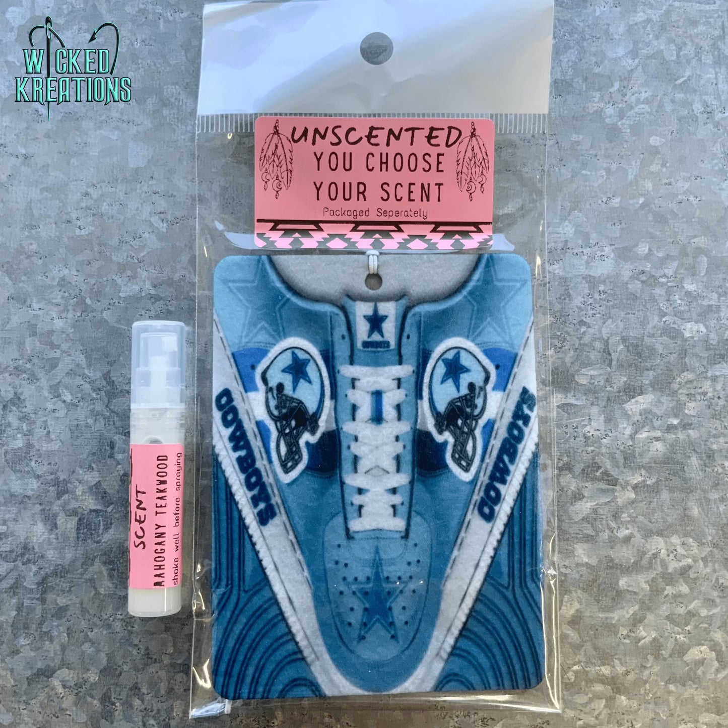 Light Blue Cowboys Shoe Felt Freshie