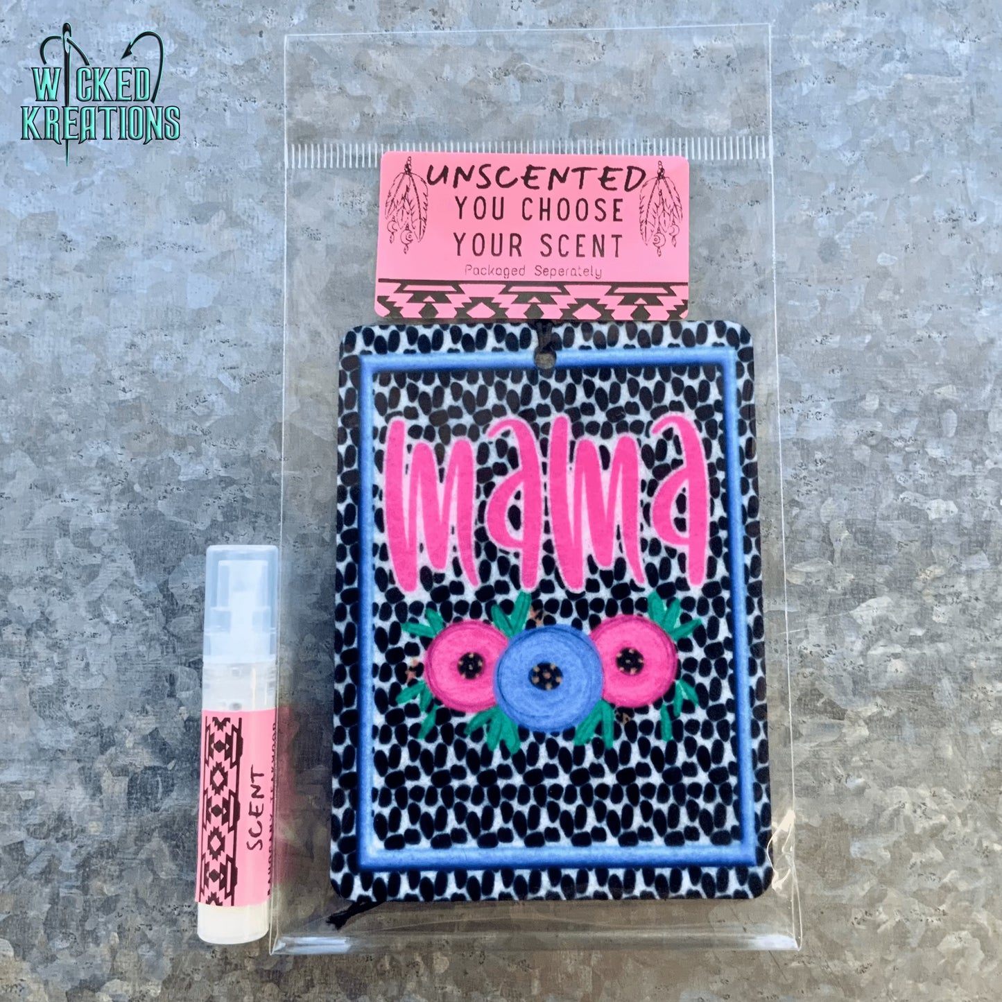 Mama Pebble Floral Felt Freshie