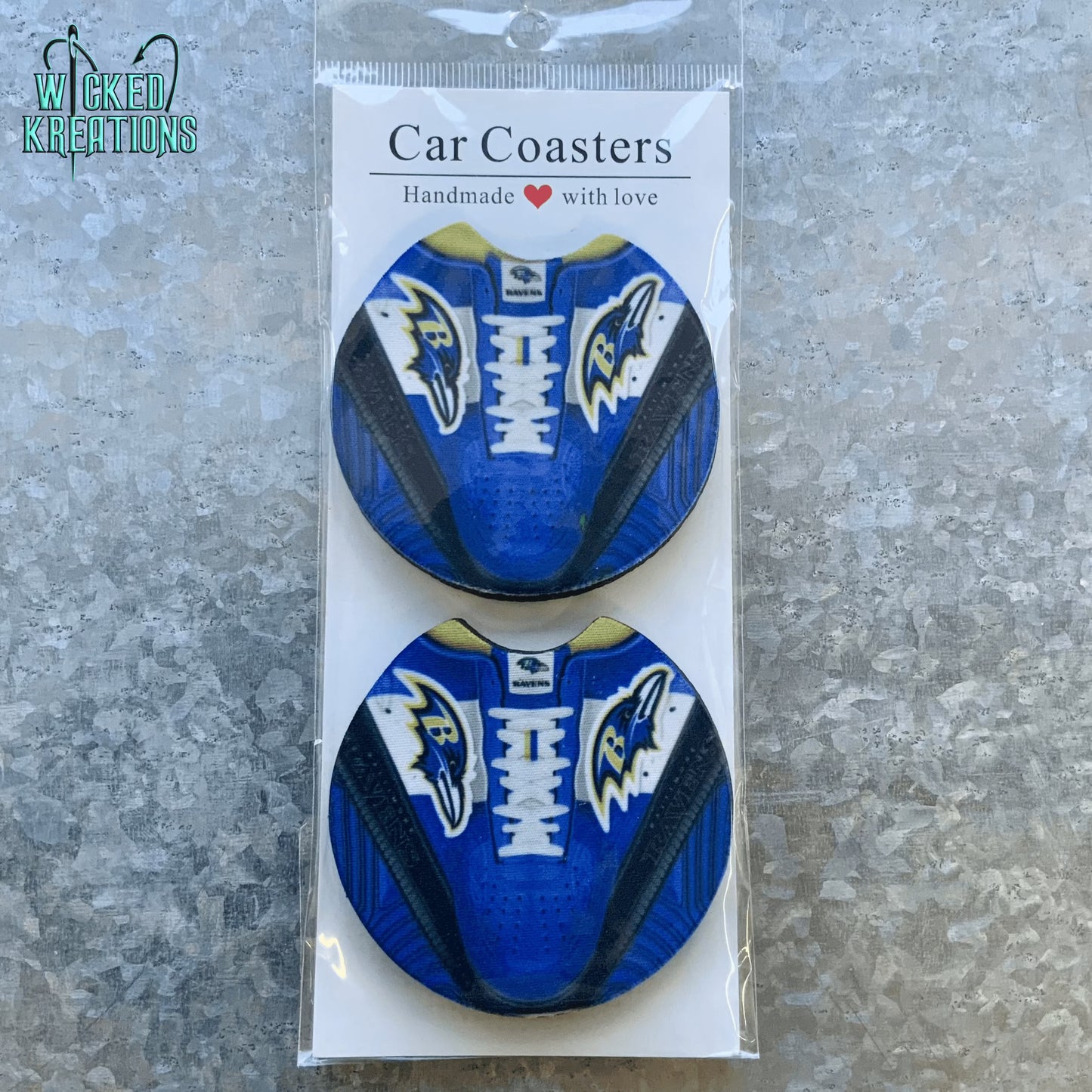 Ravens Shoe Car Coaster Set