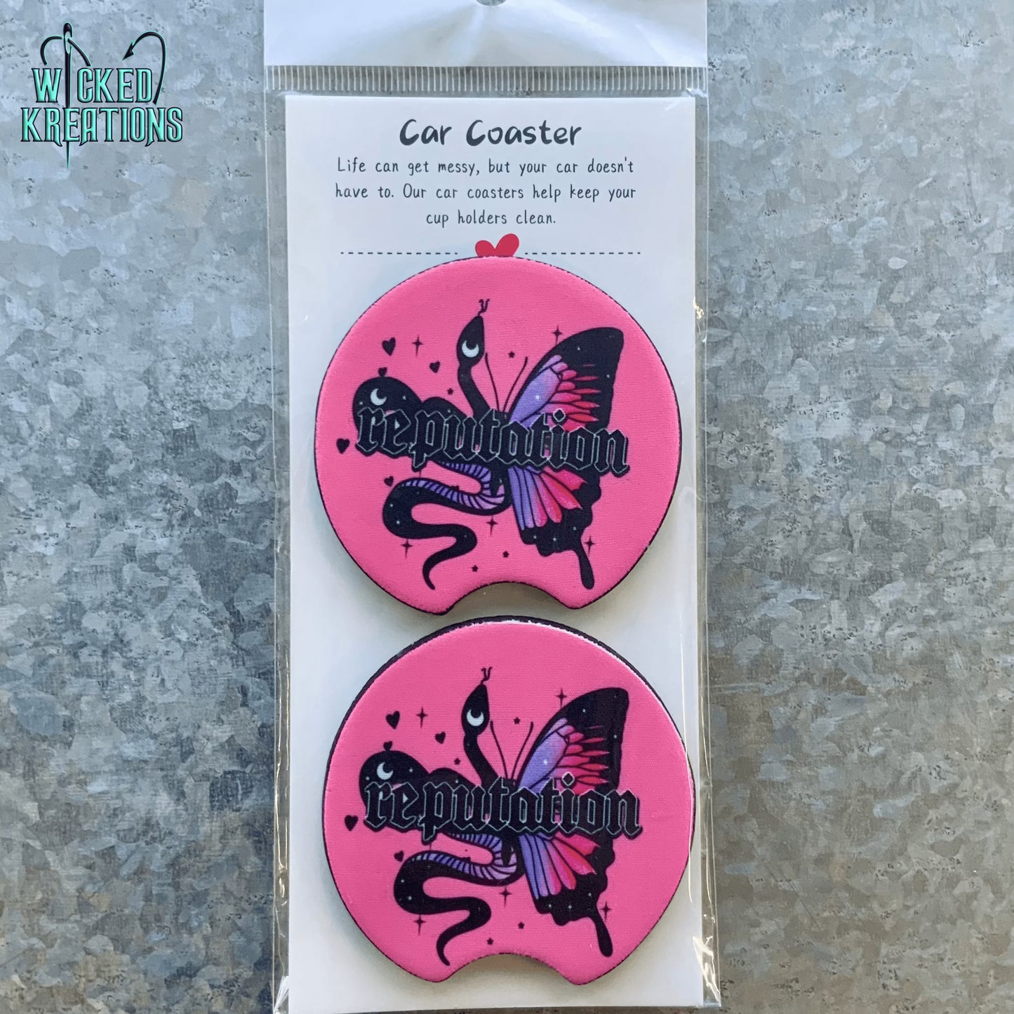 Reputation Pink Car Coaster Set