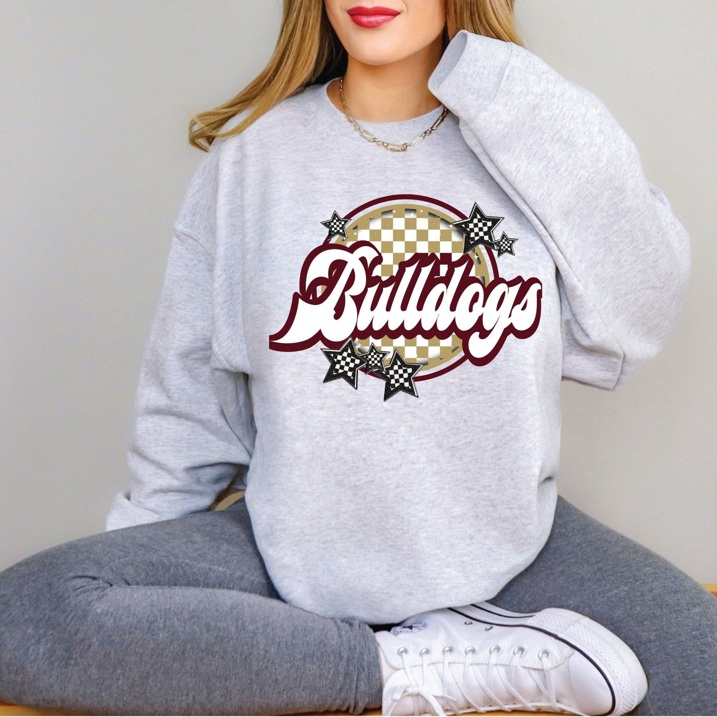 Bulldogs Checker & Stars T-Shirt