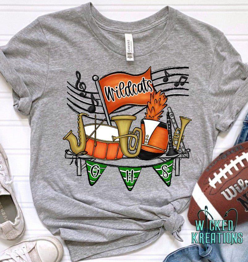 Custom Band Flags Graphic Tee