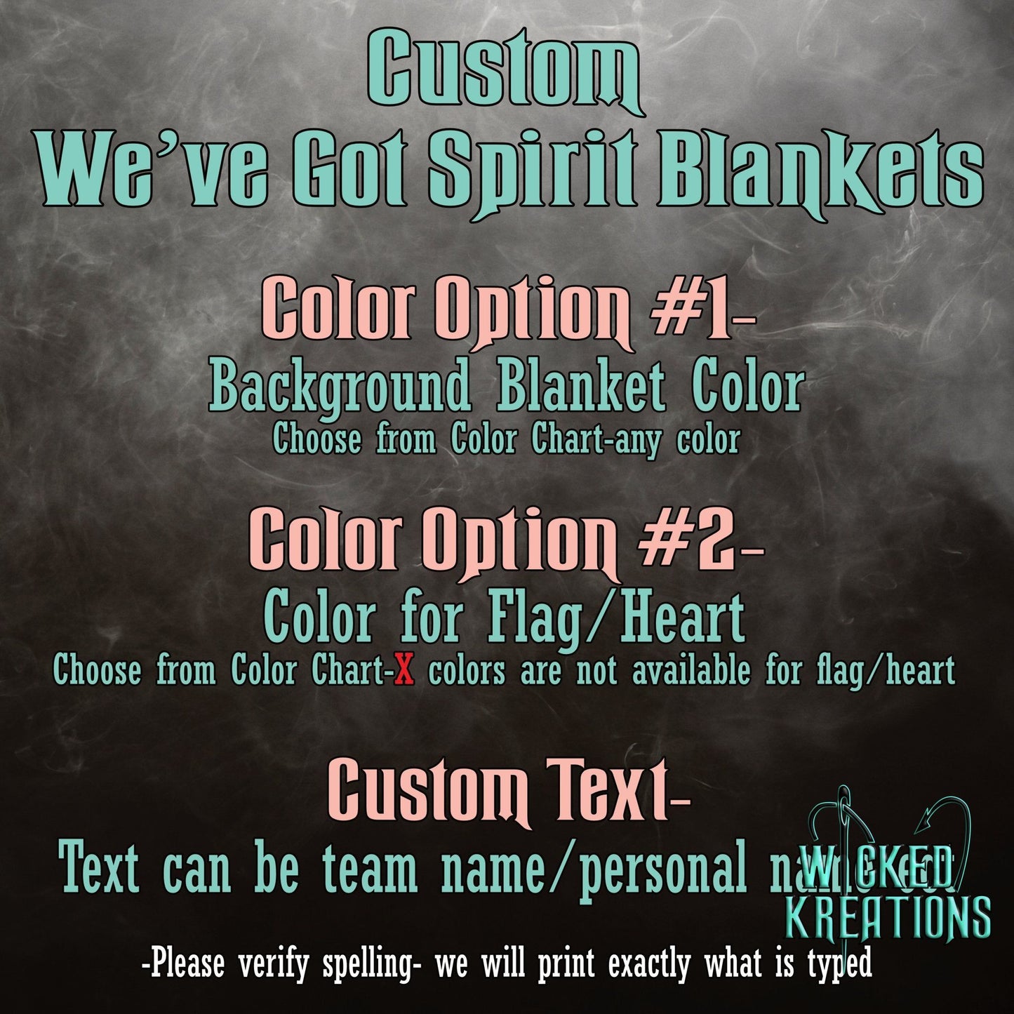 Custom We've Got Spirit Football Theme Fleece Throw