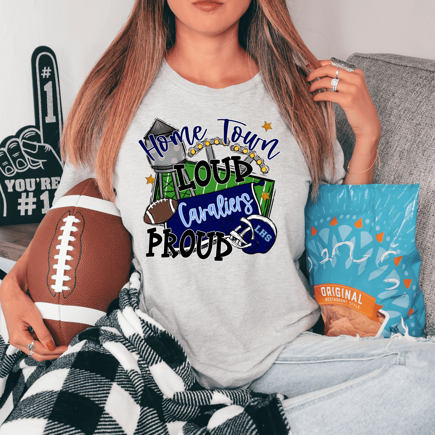 Home Town Proud Cavaliers (Navy Blue)T-Shirt