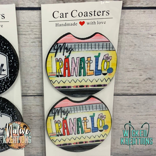 Personalized Teacher Coaster Set