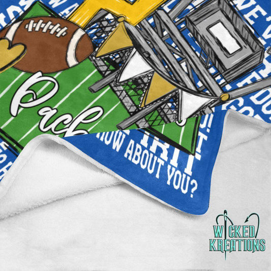 Smithfield Packers We've Got Spirit Football Theme Fleece Throw Version 2