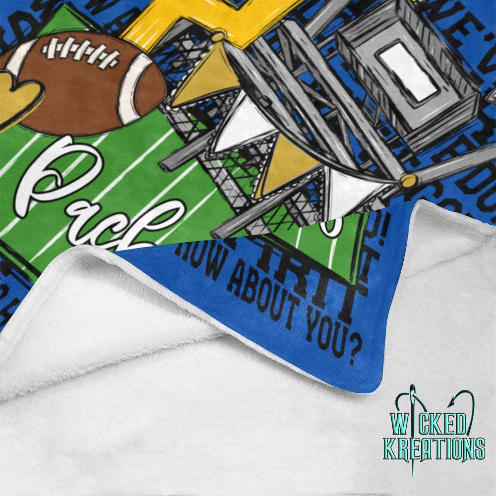Smithfield Packers We've Got Spirit Football Theme Fleece Throw Version 4