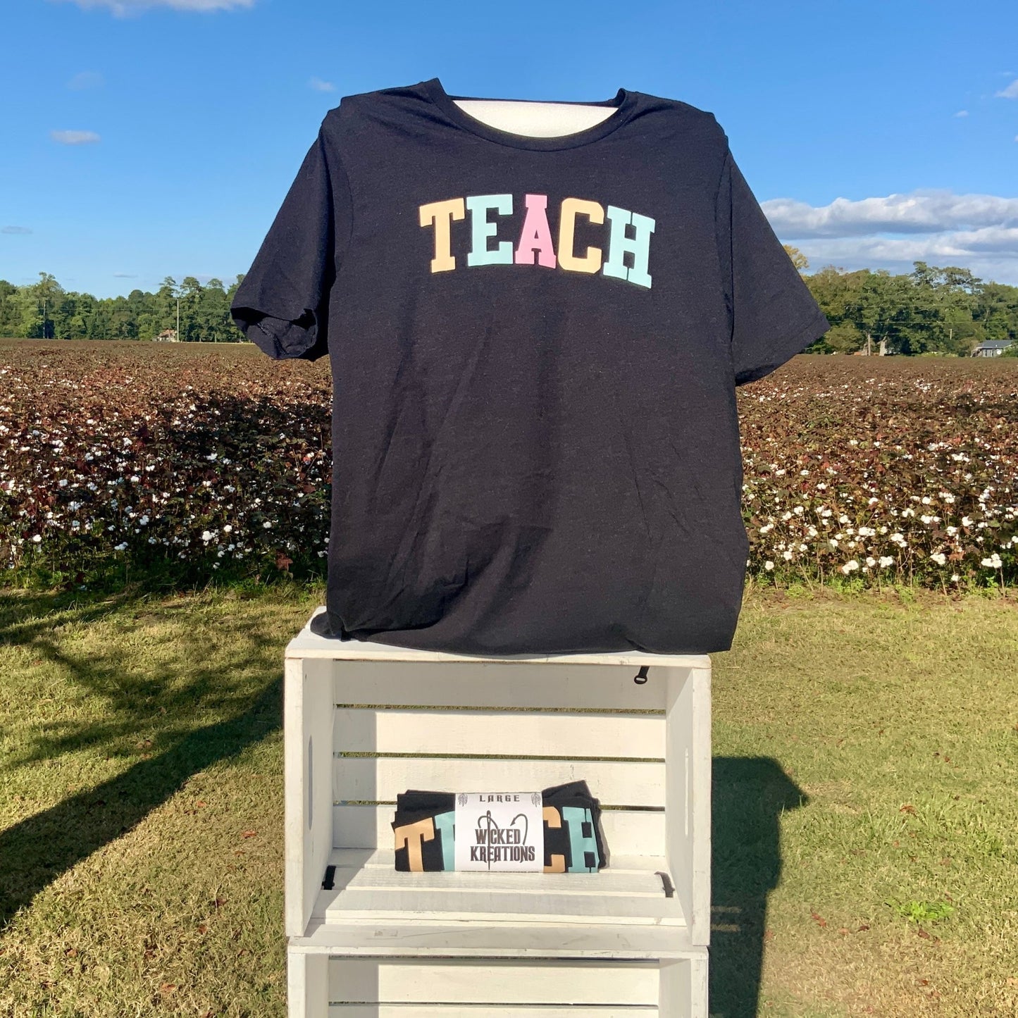 Teach Block Font Solid T-Shirt - RTS