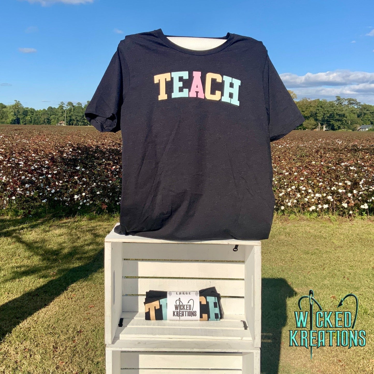 Teach Block Font Solid T-Shirt - RTS