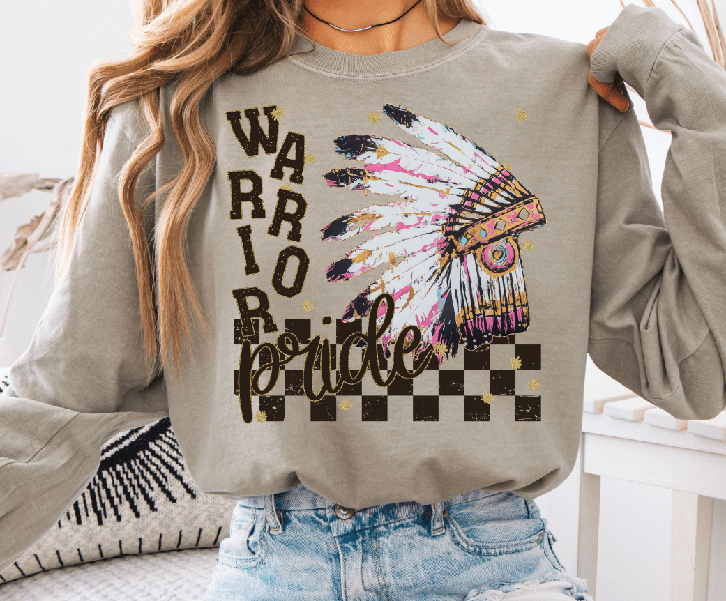 Warrior Pride Grunge Mascot T-Shirt