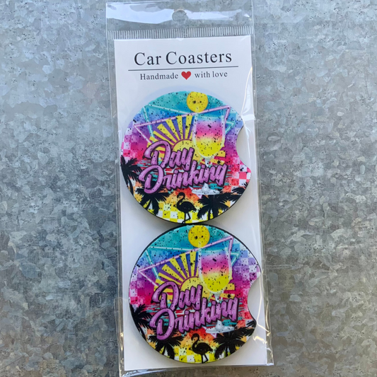 Day Drinking Car Coaster Set