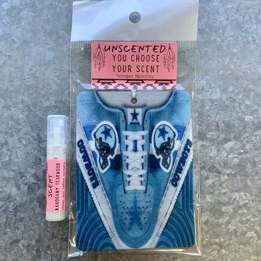 Light Blue Cowboys Shoe Felt Freshie