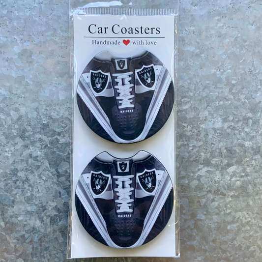 Raiders Shoe Car Coaster Set