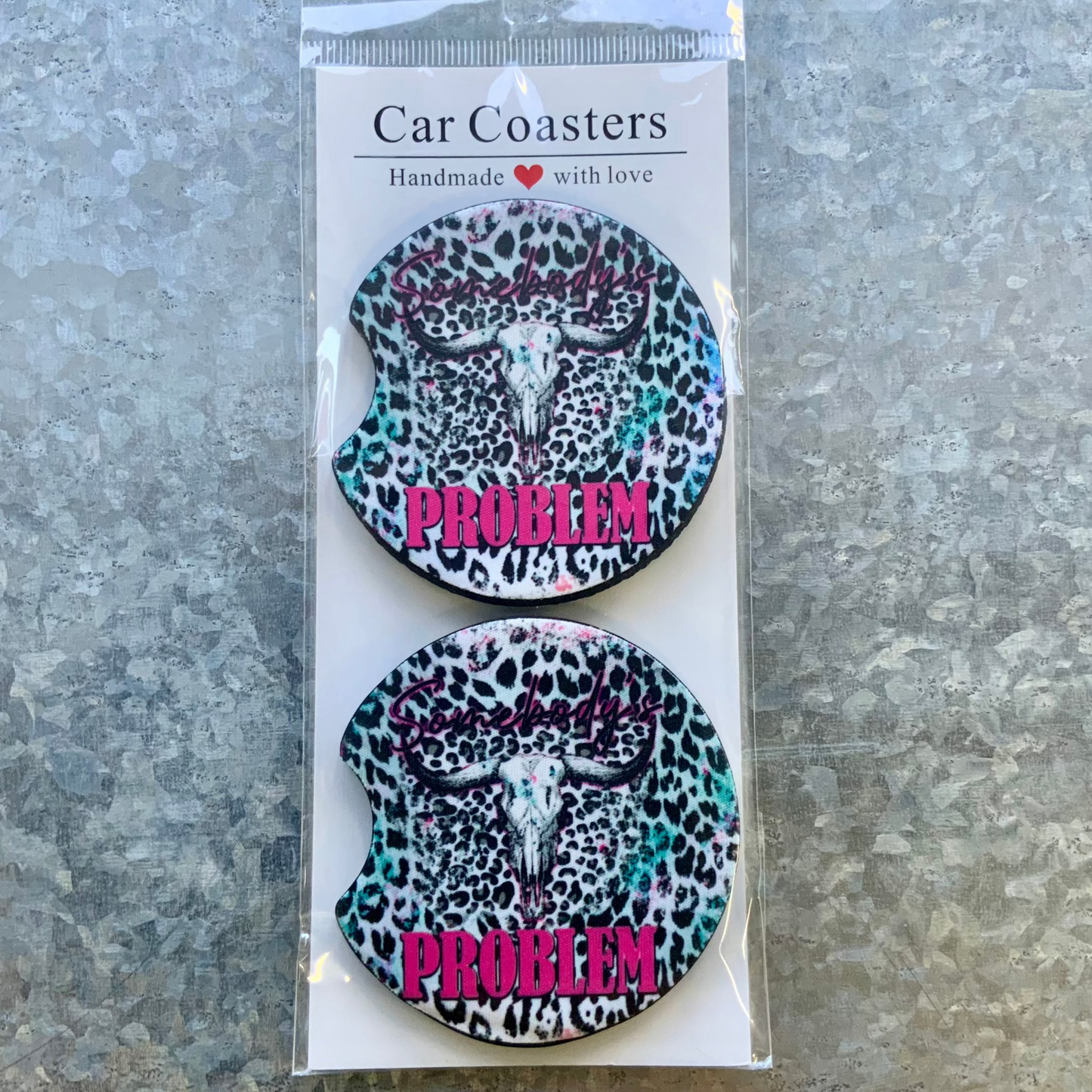 Somebody's Problem Car Coaster Set