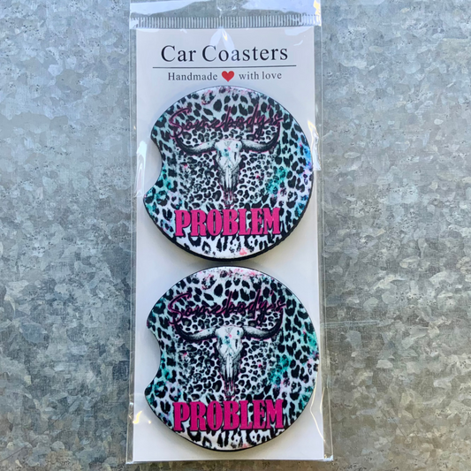 Somebody's Problem Car Coaster Set