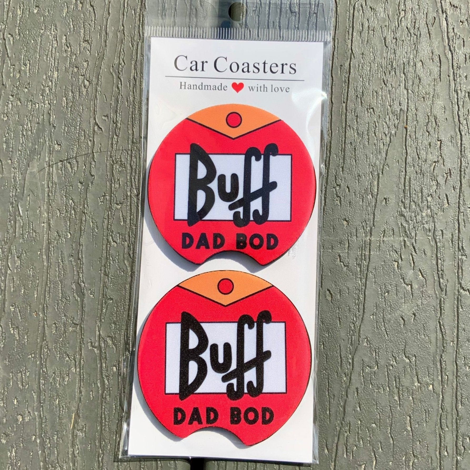 Buff Dad Bod Car Coaster Set