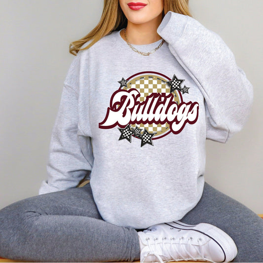 Bulldogs Checker & Stars T-Shirt