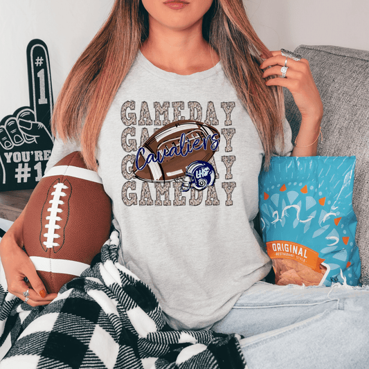 Cavaliers Camo and Navy Blue Helmet Football T-Shirt