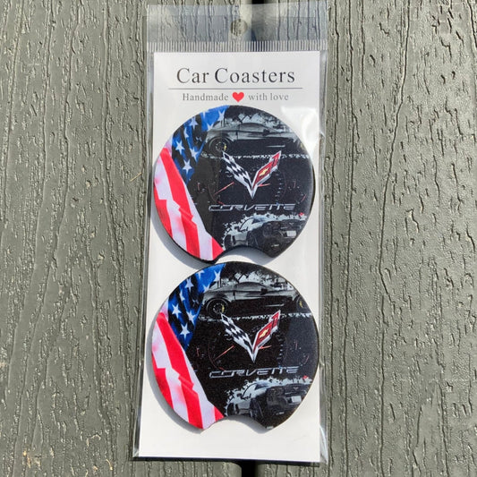 Corvette Car Coaster Set