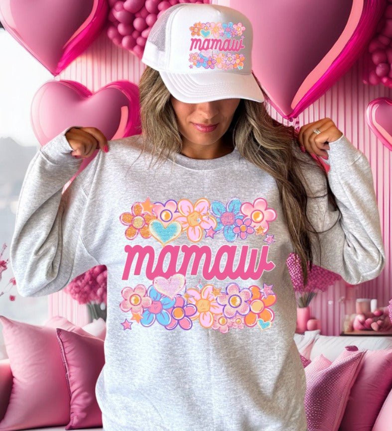 Floral Heart Custom Word/Name T-Shirt