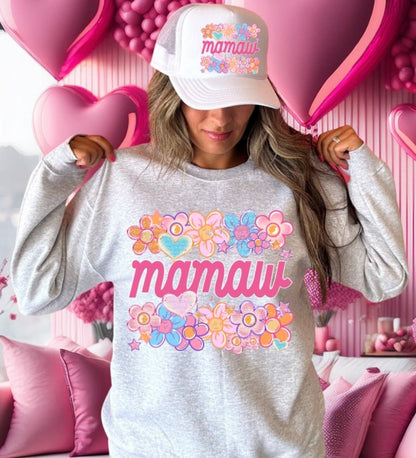 Floral Heart Custom Word/Name T-Shirt