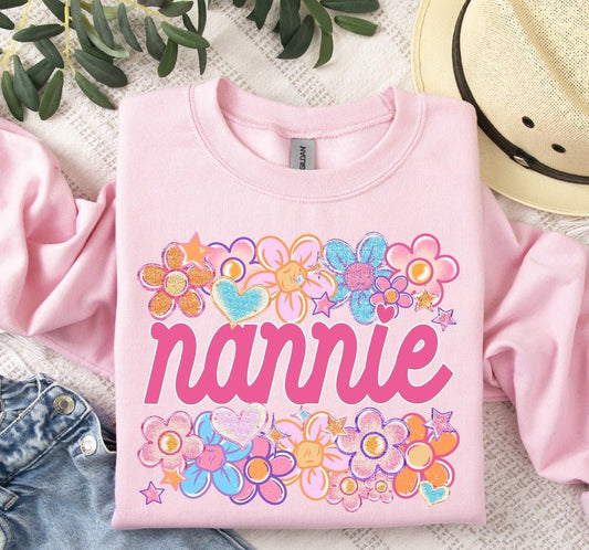 Floral Heart Custom Word/Name T-Shirt