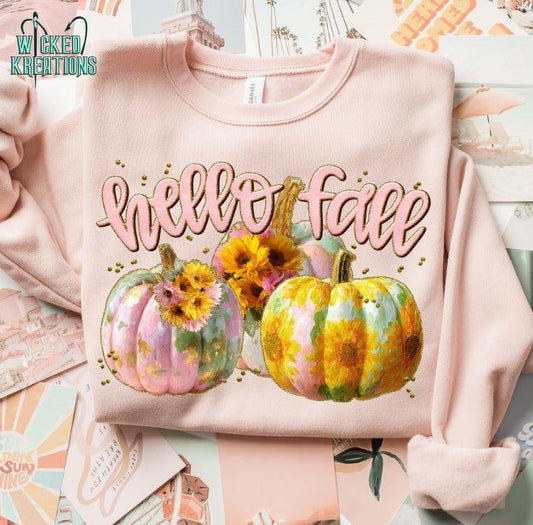 Hello Fall Pumpkins T-Shirt