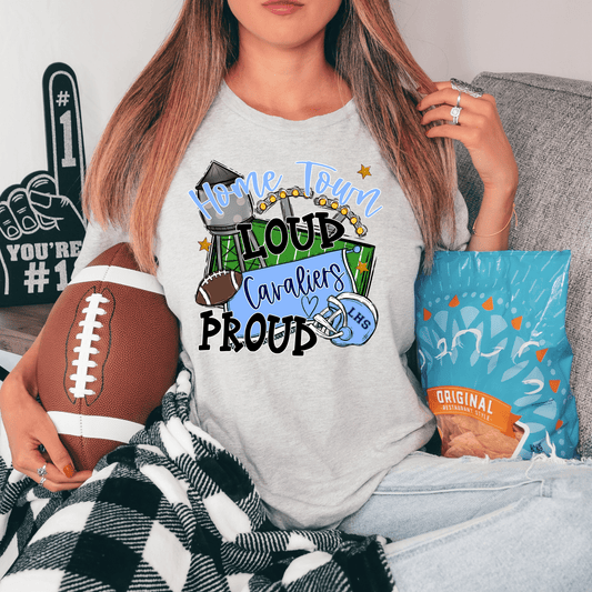 Home Town Proud Cavaliers (Columbia Blue)T-Shirt