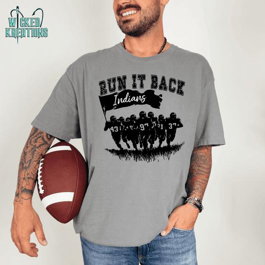 Indians Run It Back Football T-Shirt
