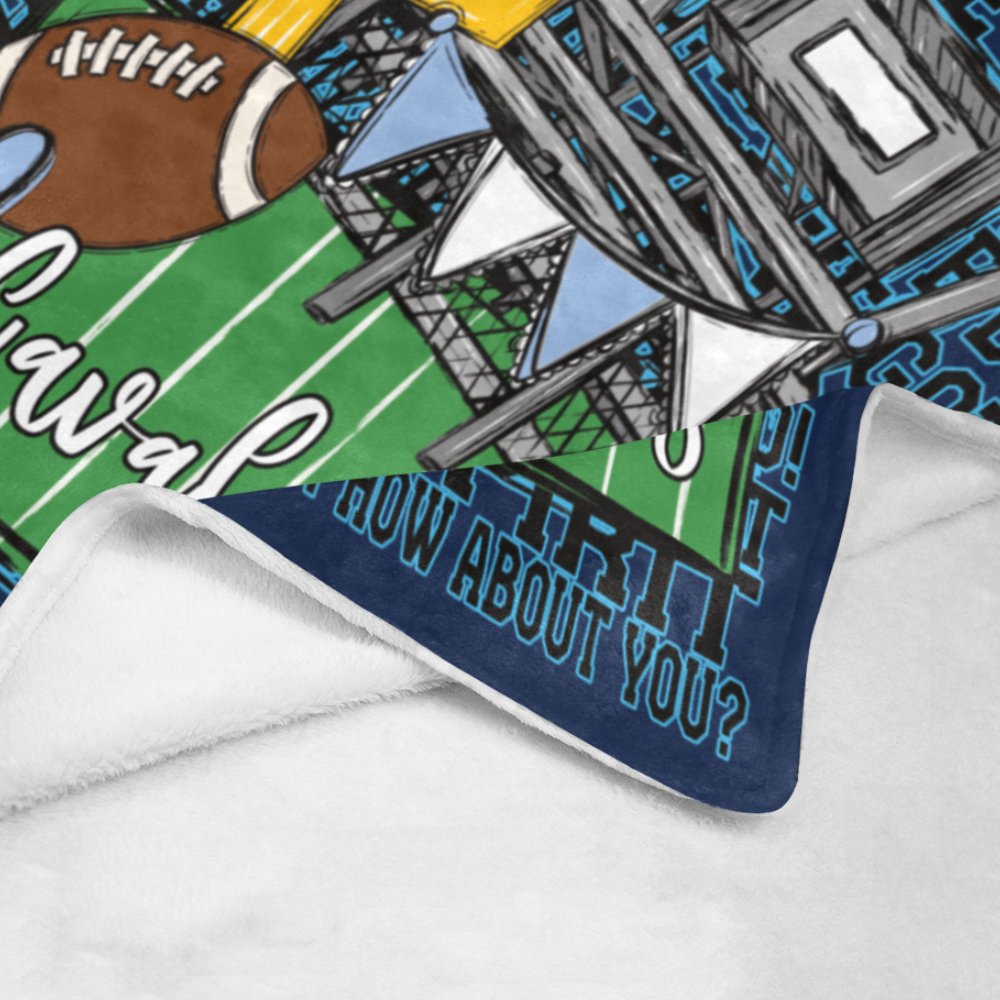 Lakeland Cavaliers We've Got Spirit Football Theme Fleece Throw Version 4