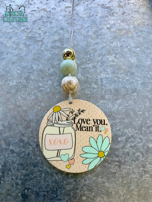 Love You, Mean It Car Charm