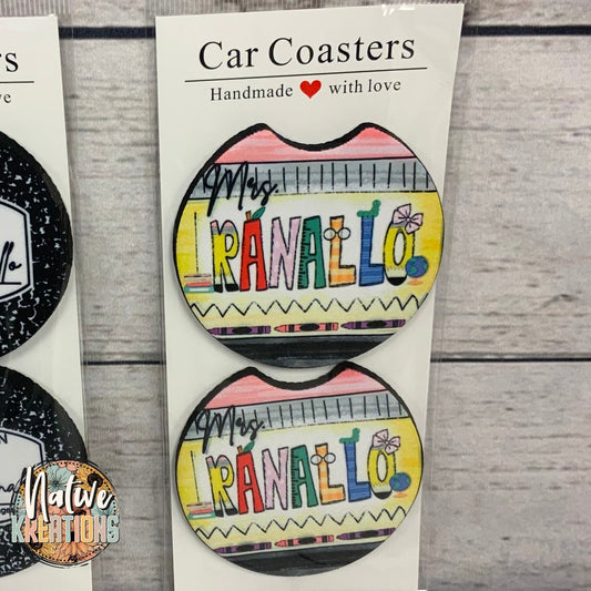 Personalized Teacher Coaster Set