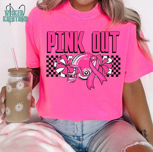 Pink Out Football T-Shirt
