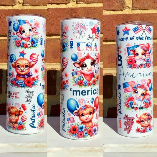 RTS - Patriotic Cow Tumbler