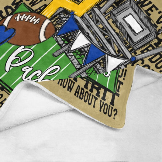Smithfield Packers We've Got Spirit Football Theme Fleece Throw Version 3