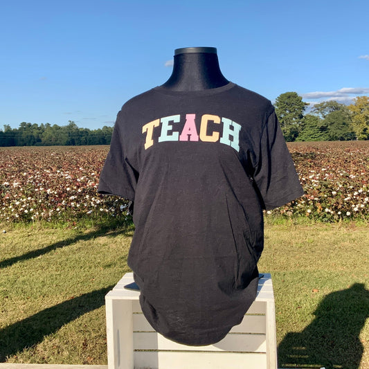 Teach Block Font Solid T-Shirt - RTS