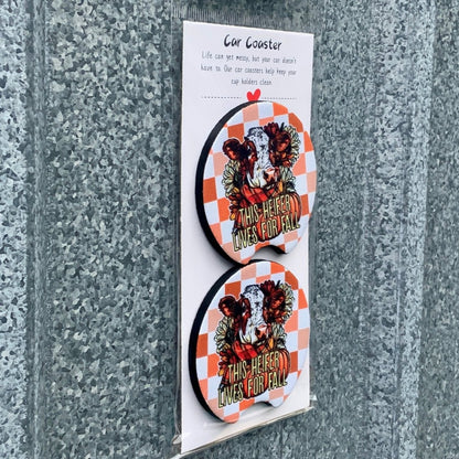 This Heifer Lives for Fall Car Coaster Set - RTS