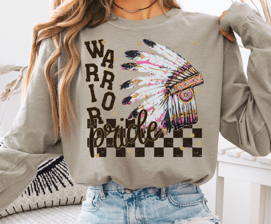 Warrior Pride Grunge Mascot T-Shirt