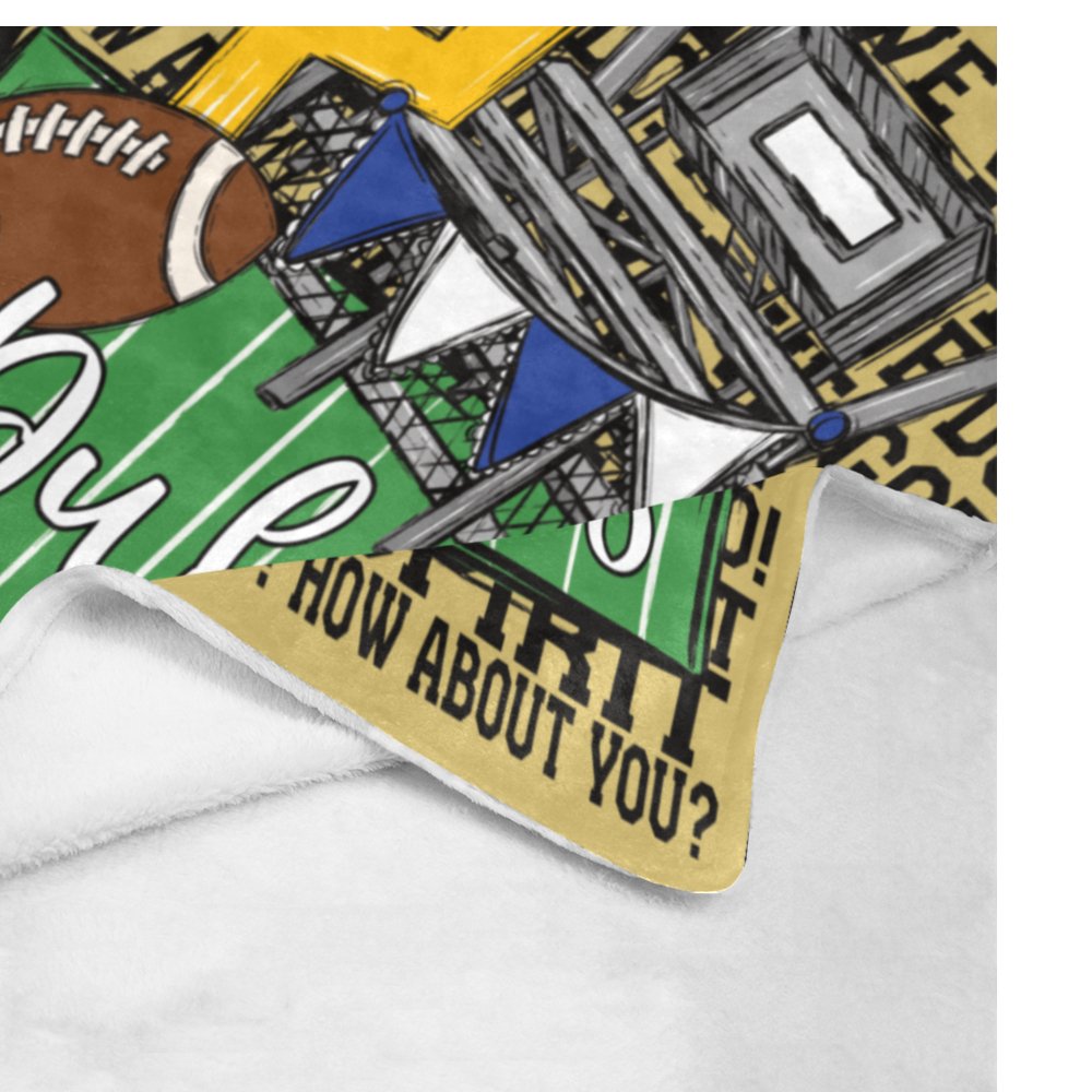 Windsor Dukes We've Got Spirit Football Theme Fleece Throw Version 3
